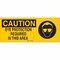 Brady Caution Sign, Fiberglass, Rectangle, English 73457 - alternate 1